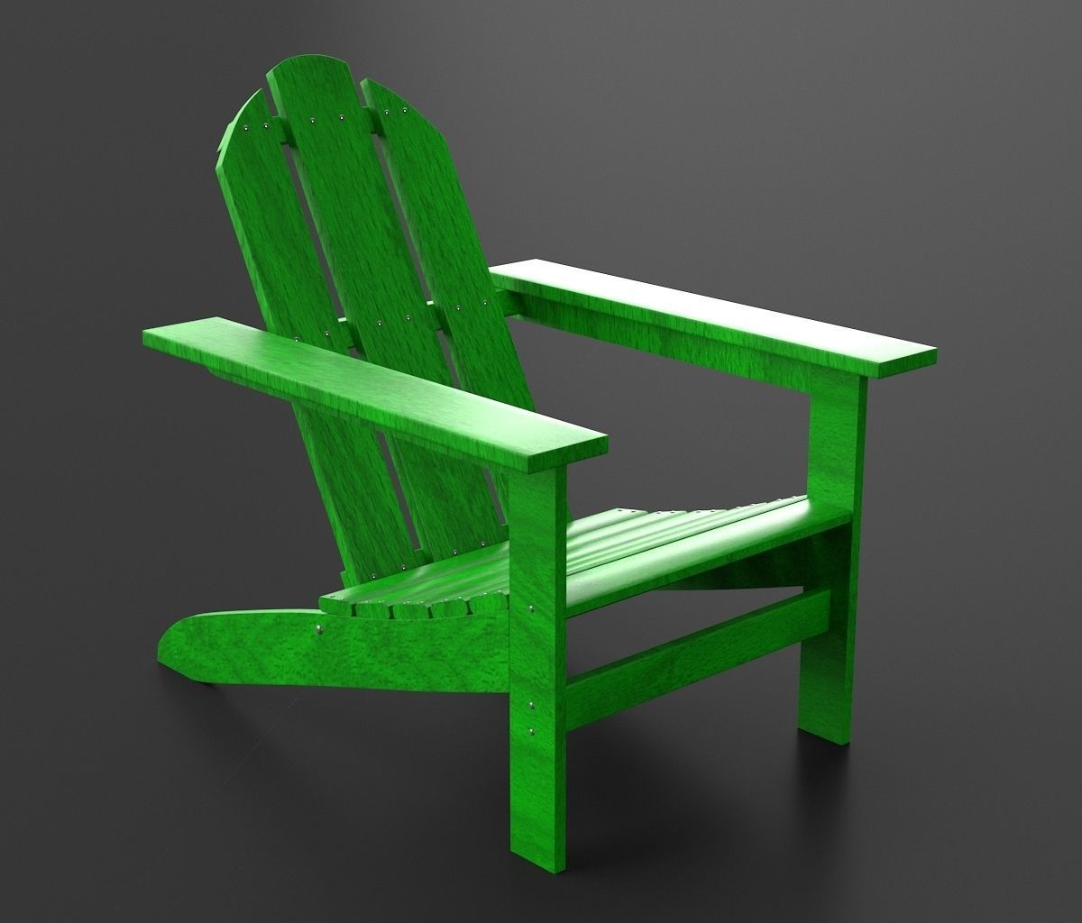 Adirondack Chair 3D model_3