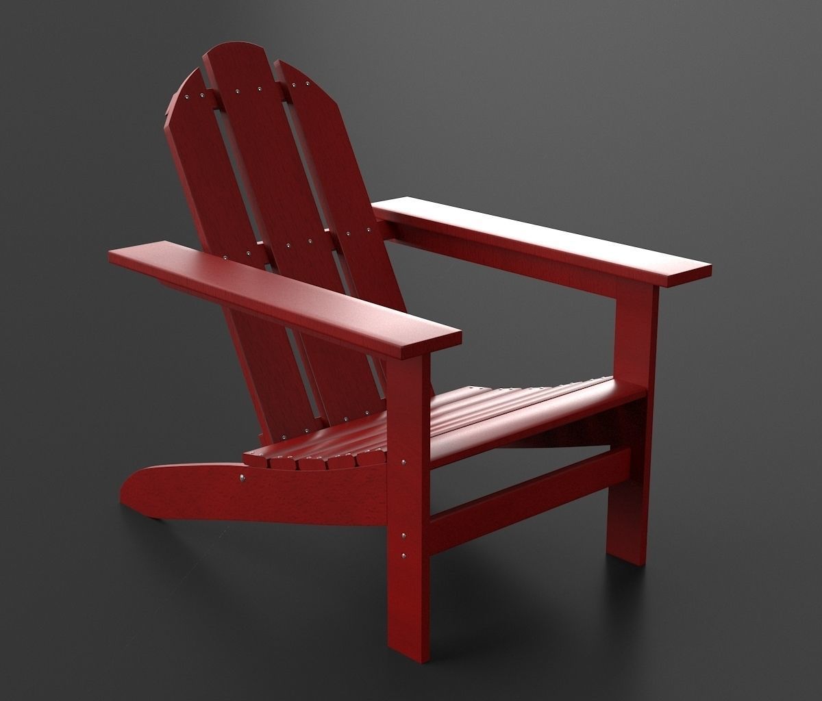 Adirondack Chair 3D model_4