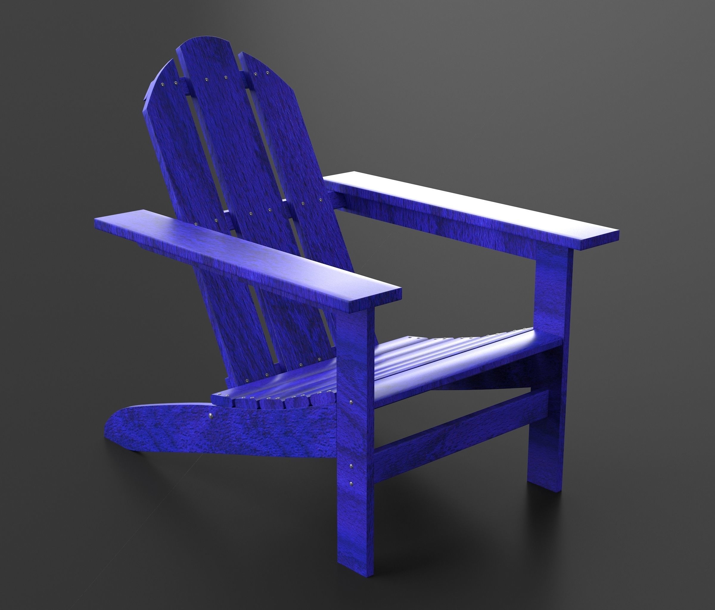 Adirondack Chair 3D model_2