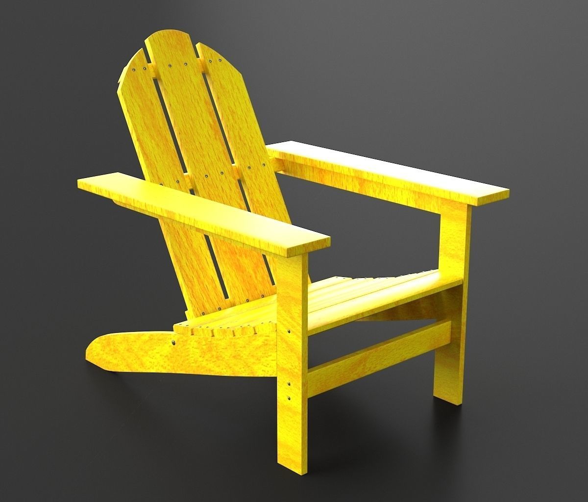 Adirondack Chair 3D model_5