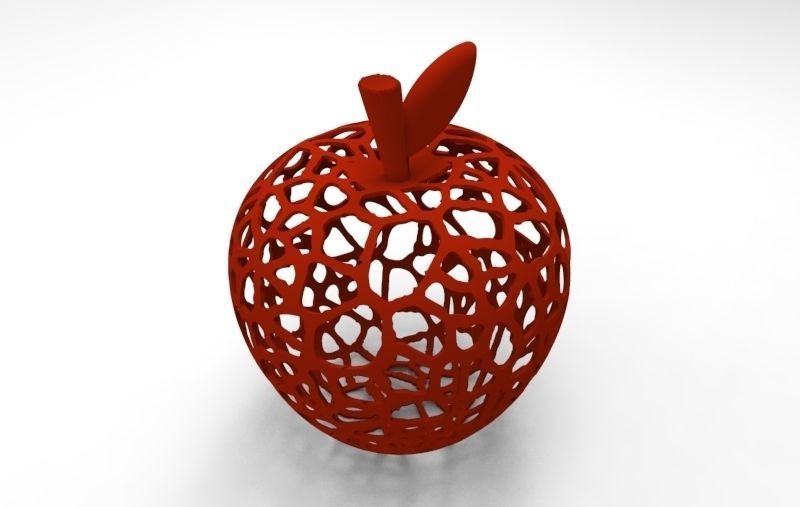 Voronoi Apple 3D print model_4