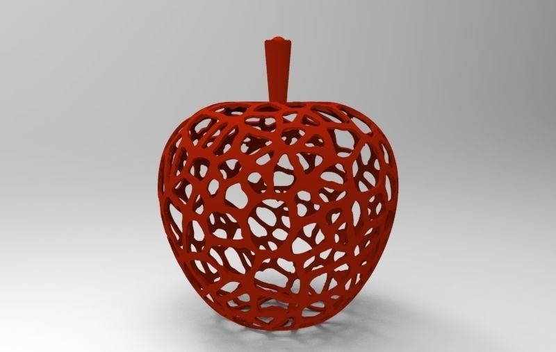 Voronoi Apple 3D print model_3