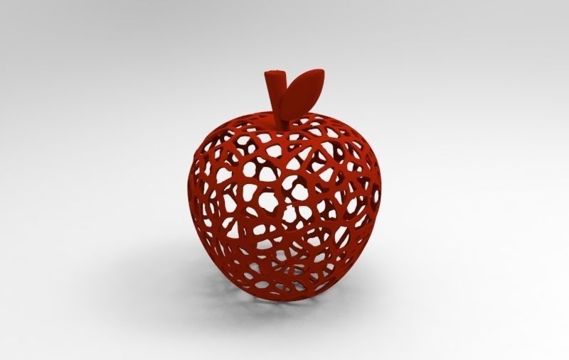 Voronoi Apple 3D print model_5