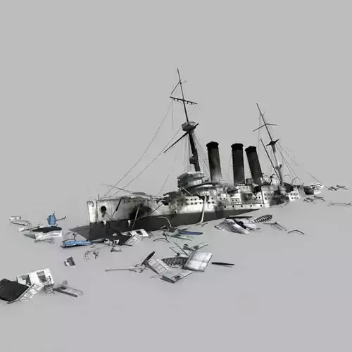 Broken Ship 3D model