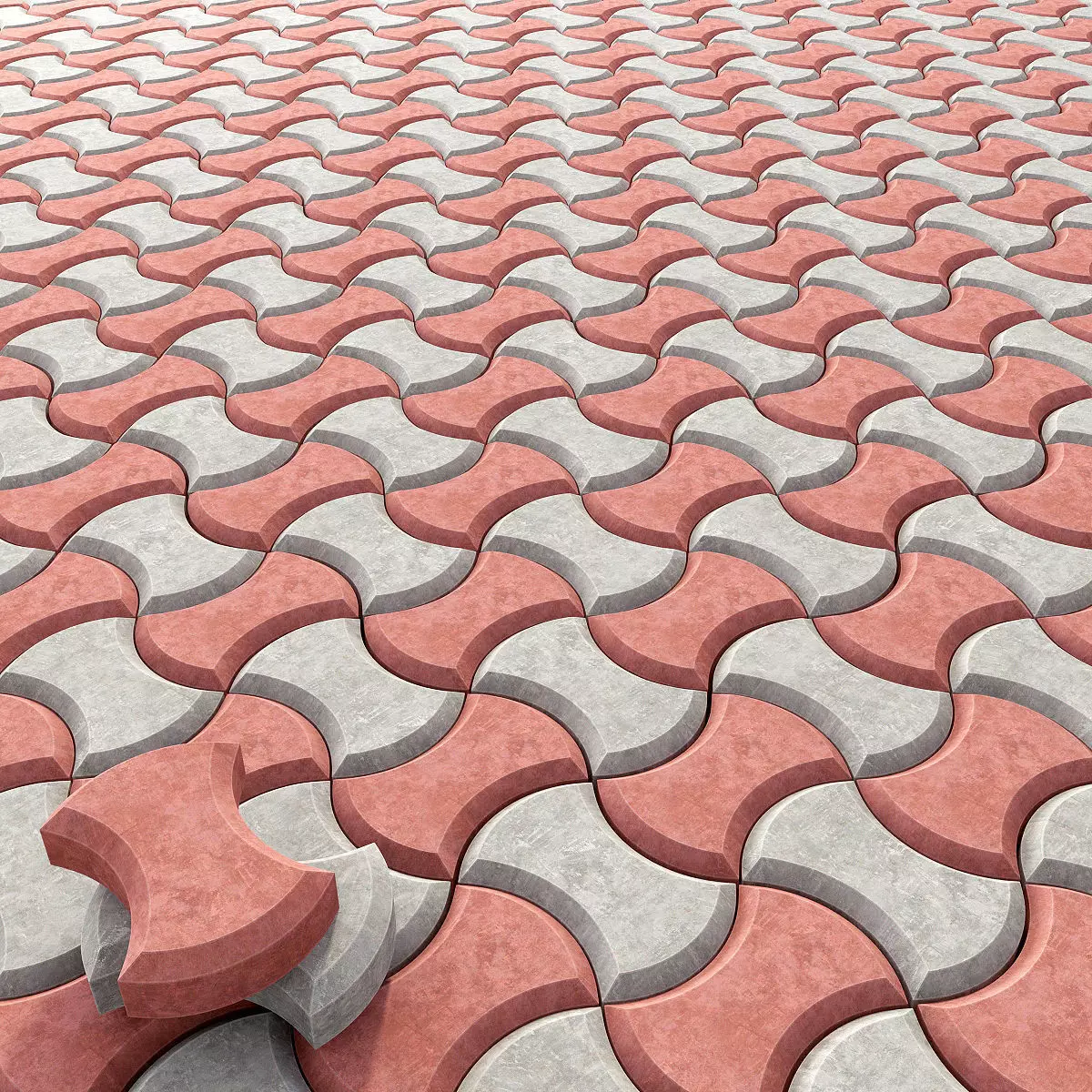 Paving color 3D model