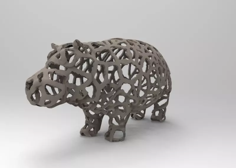 Hippo Voronoi 3D print model