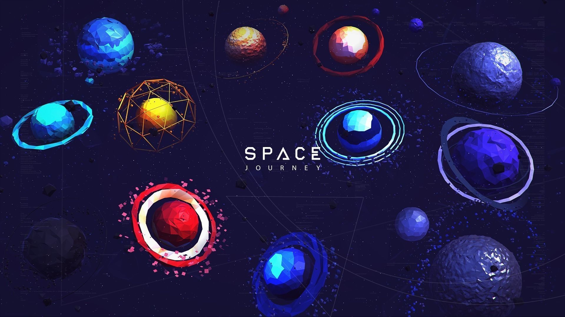 Space Journey Low-poly 3D model_23