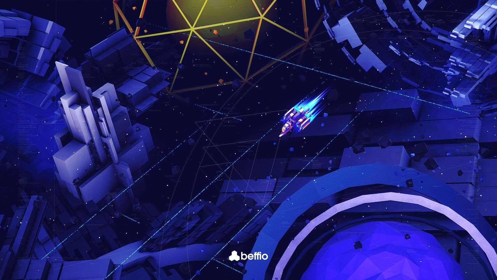 Space Journey Low-poly 3D model_28