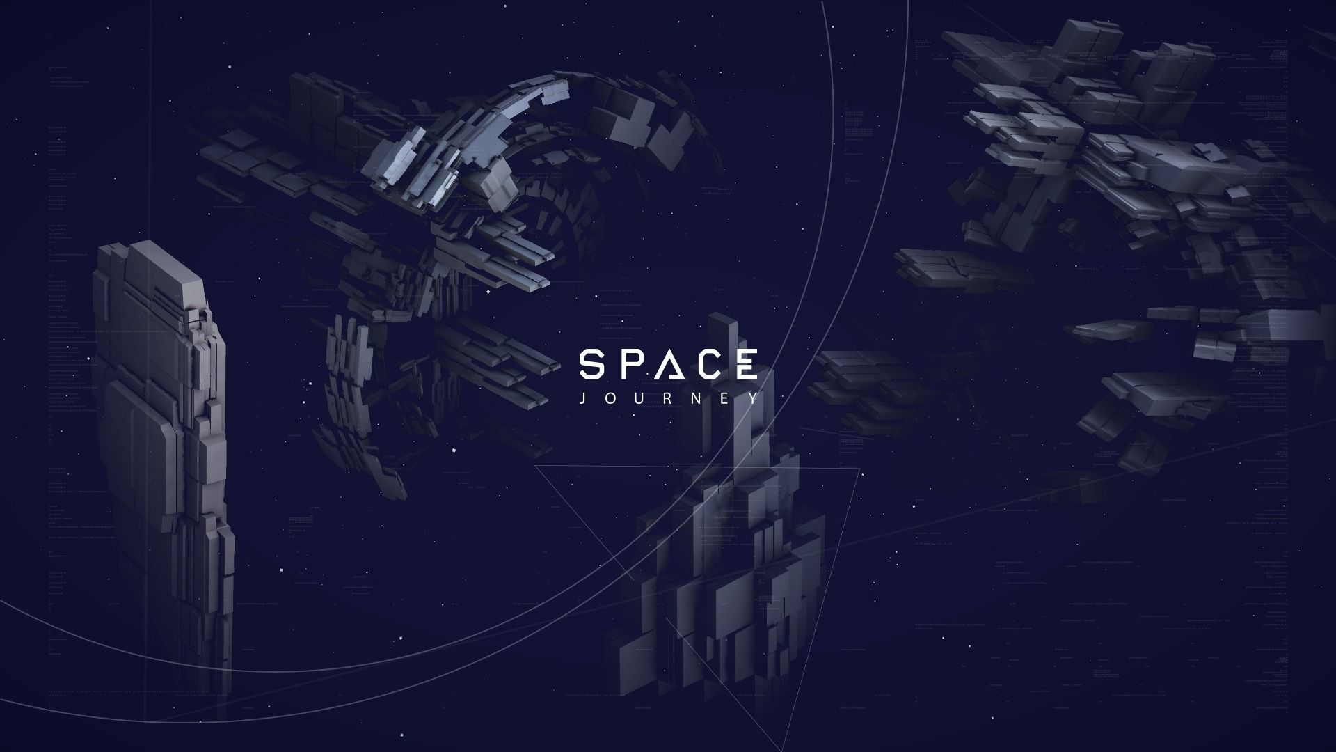Space Journey Low-poly 3D model_4