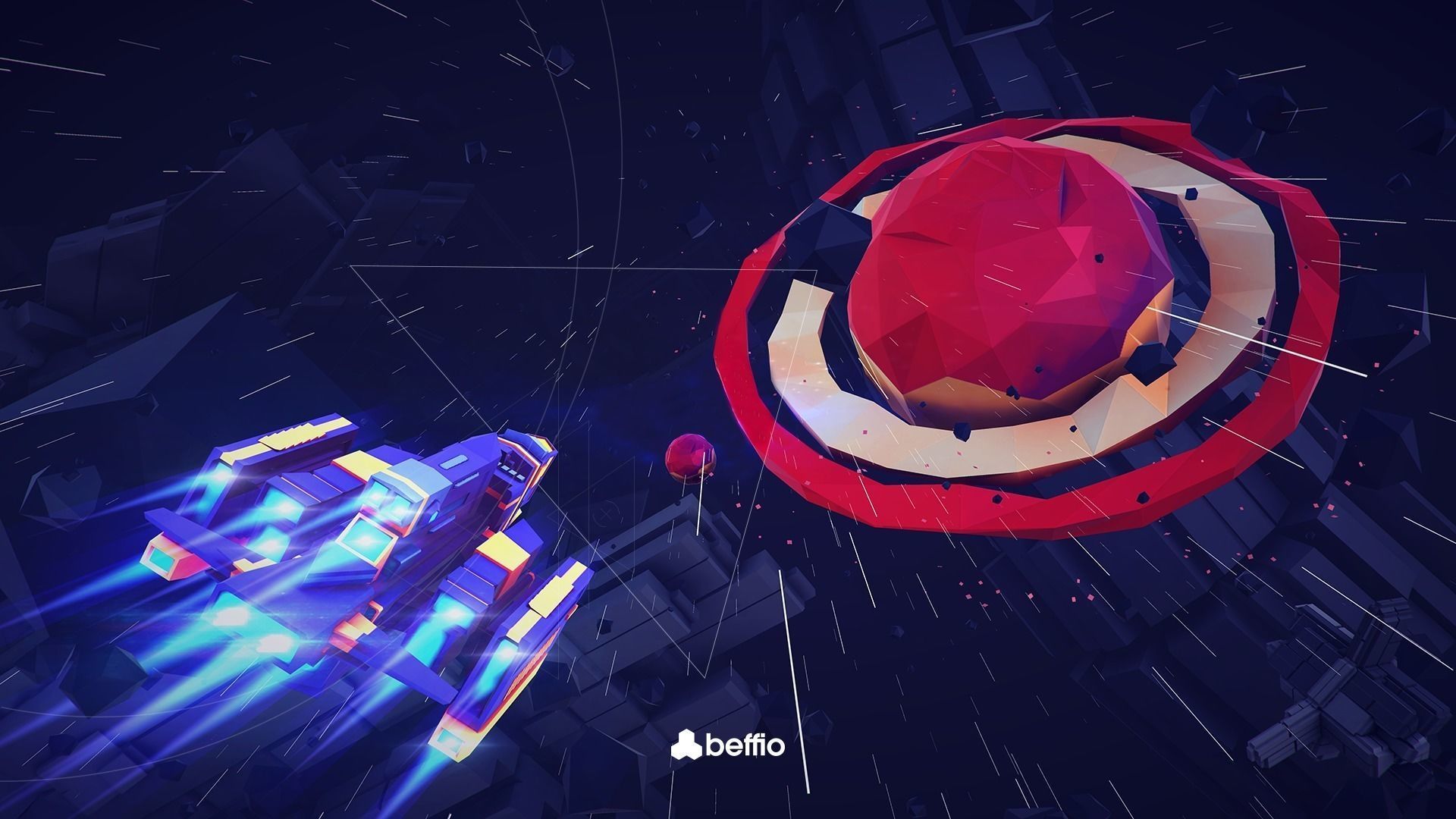 Space Journey Low-poly 3D model_27