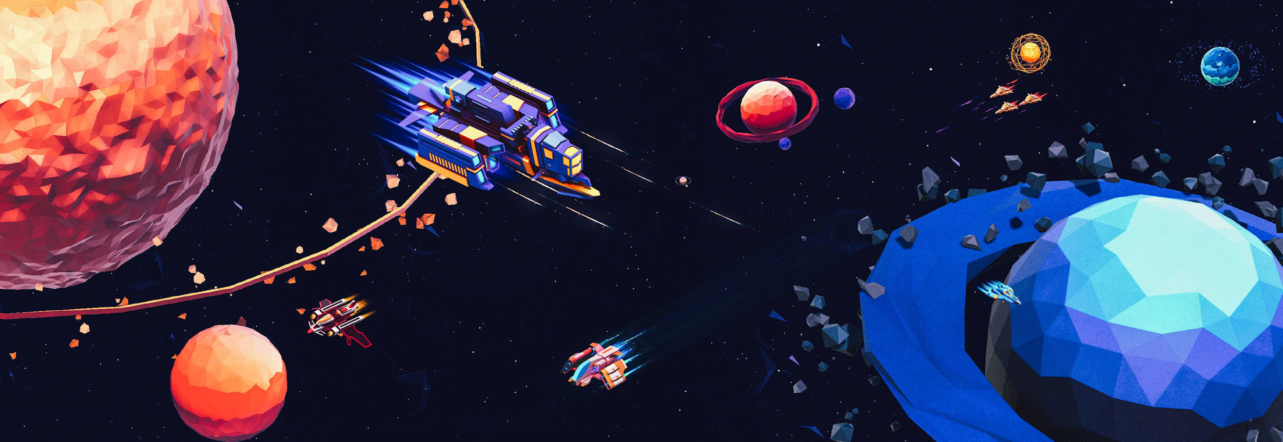 Space Journey Low-poly 3D model_30