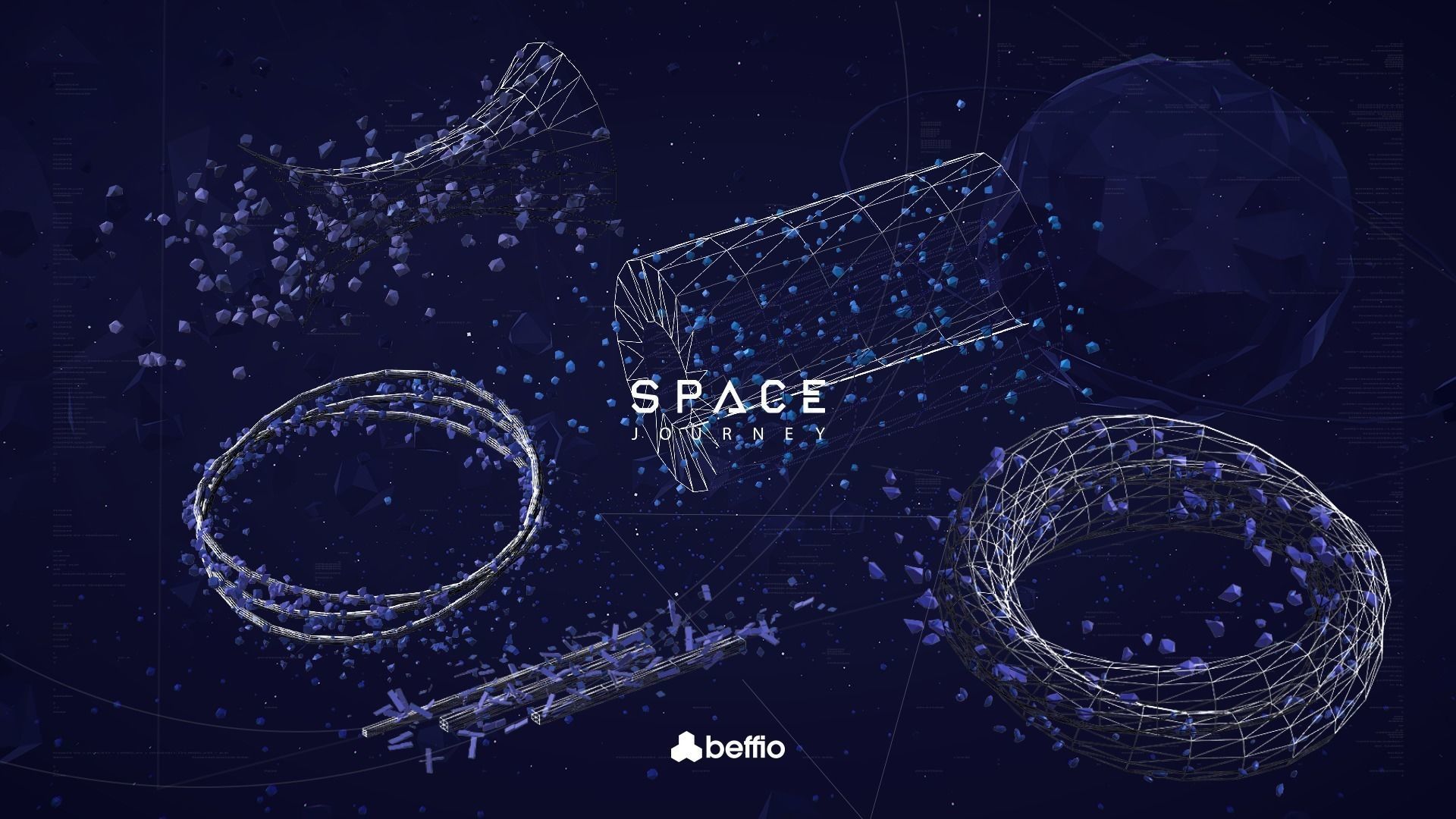 Space Journey Low-poly 3D model_6