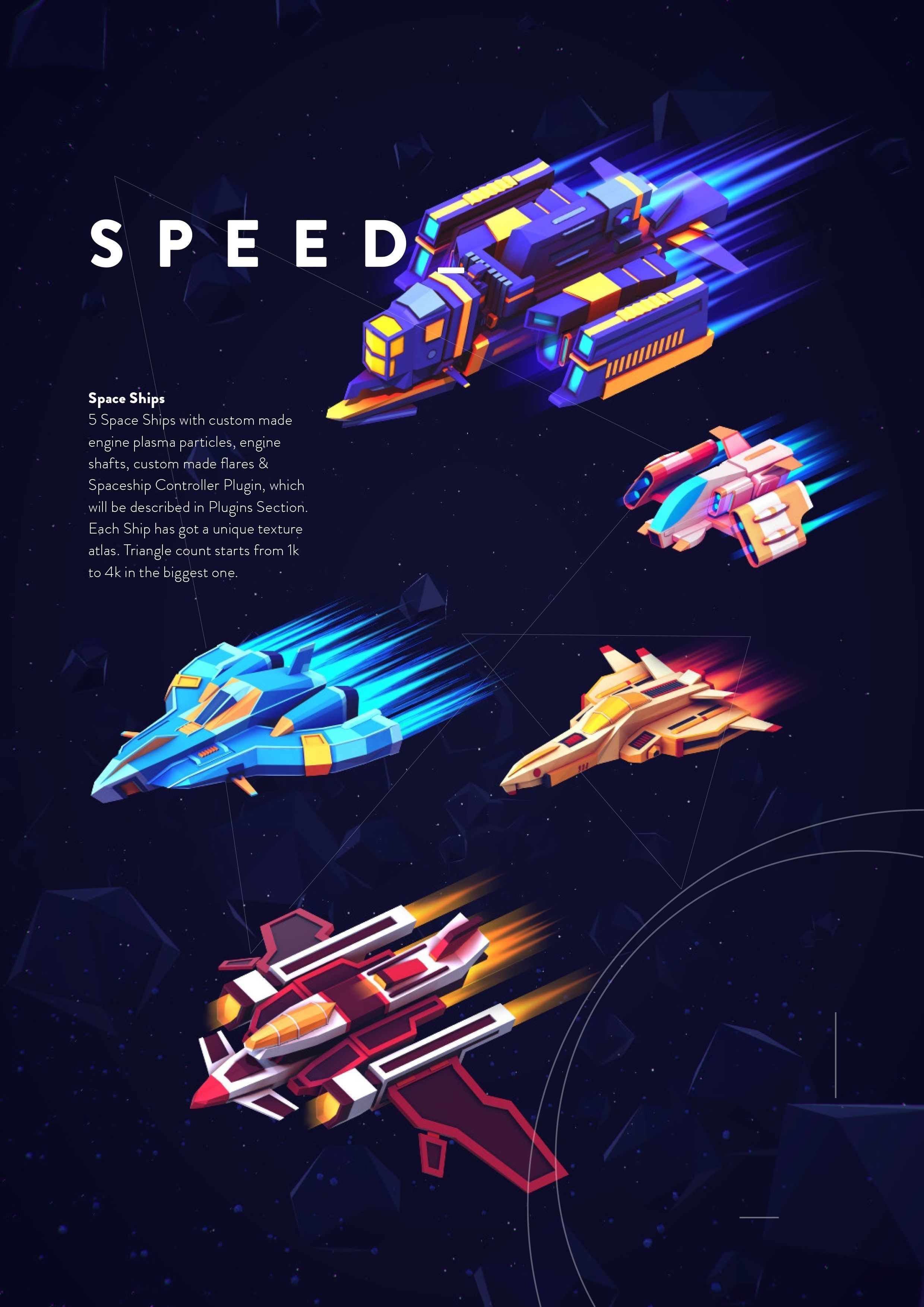 Space Journey Low-poly 3D model_12