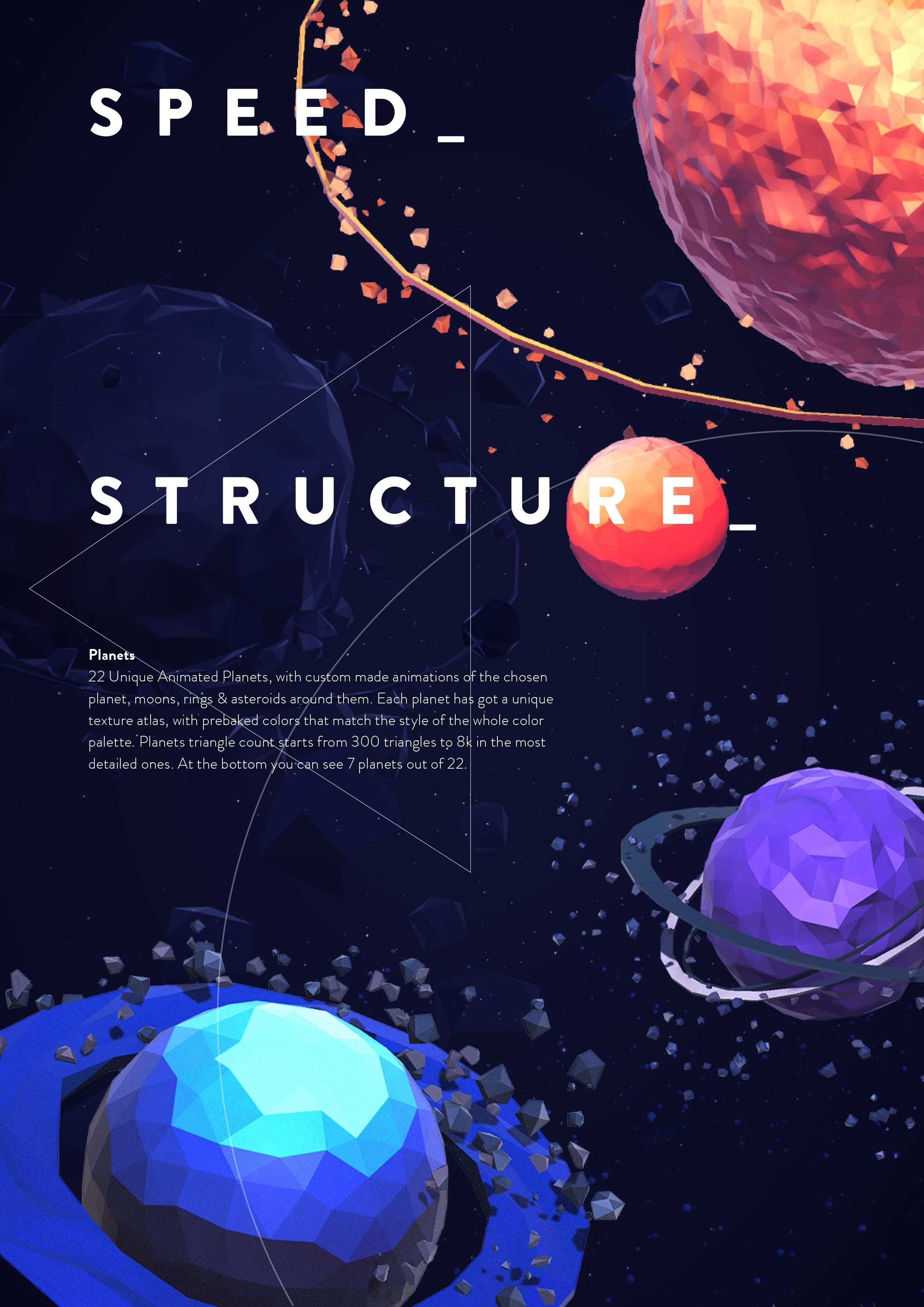 Space Journey Low-poly 3D model_14