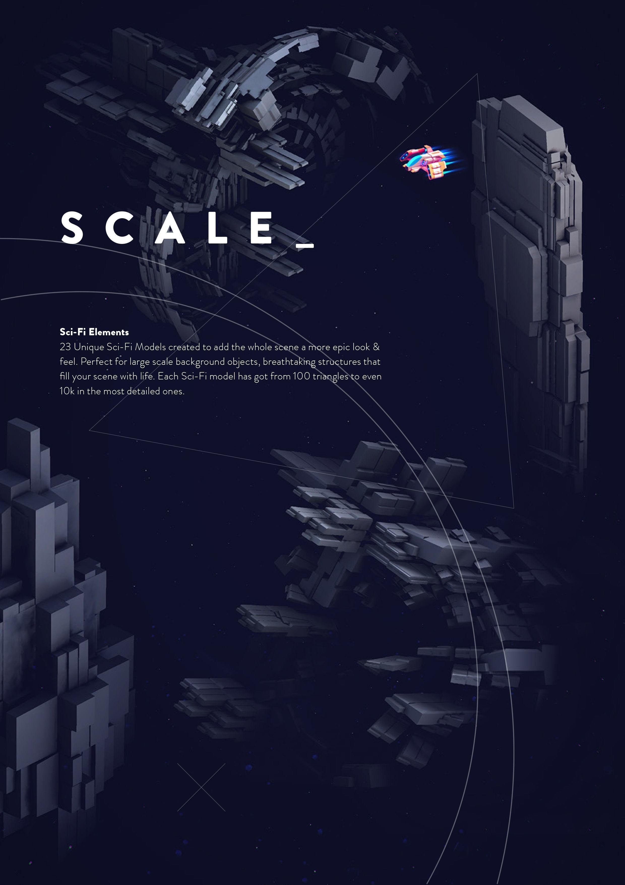 Space Journey Low-poly 3D model_15