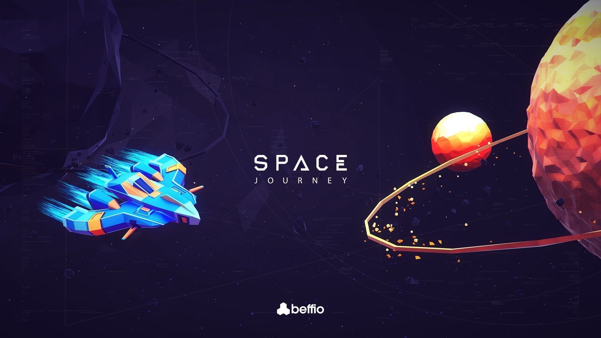 Space Journey Low-poly 3D model_9