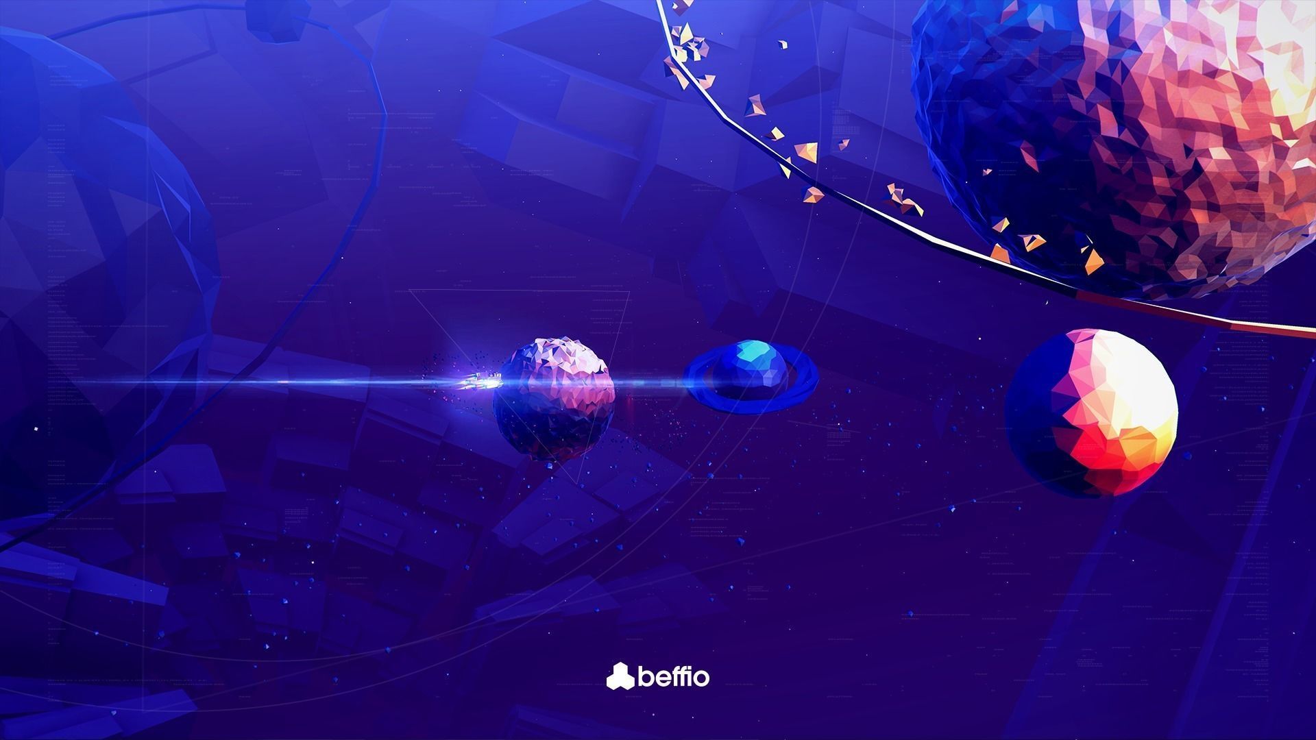 Space Journey Low-poly 3D model_26