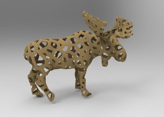 Voronoi Moose 3D print model