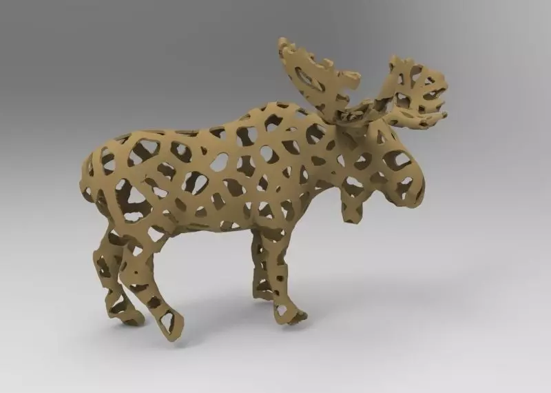 Voronoi Moose 3D print model