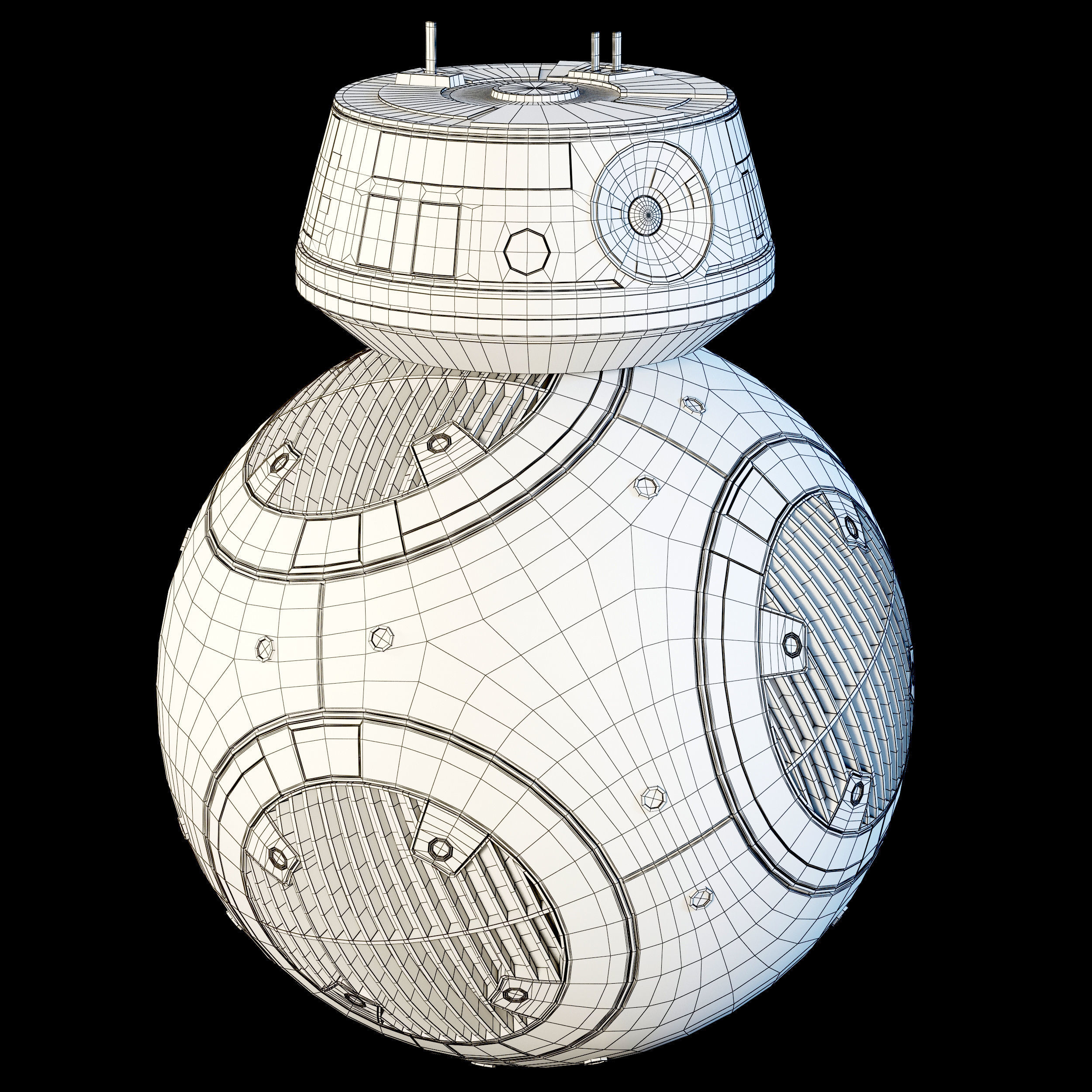 BB-9E Star Wars droid 3D model_12
