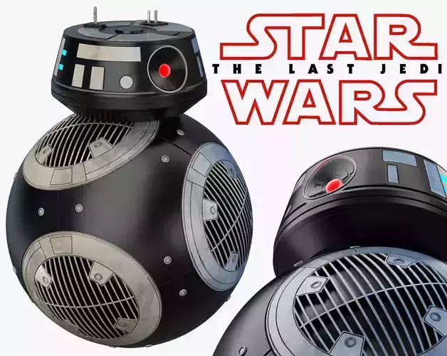 BB-9E Star Wars droid 3D model