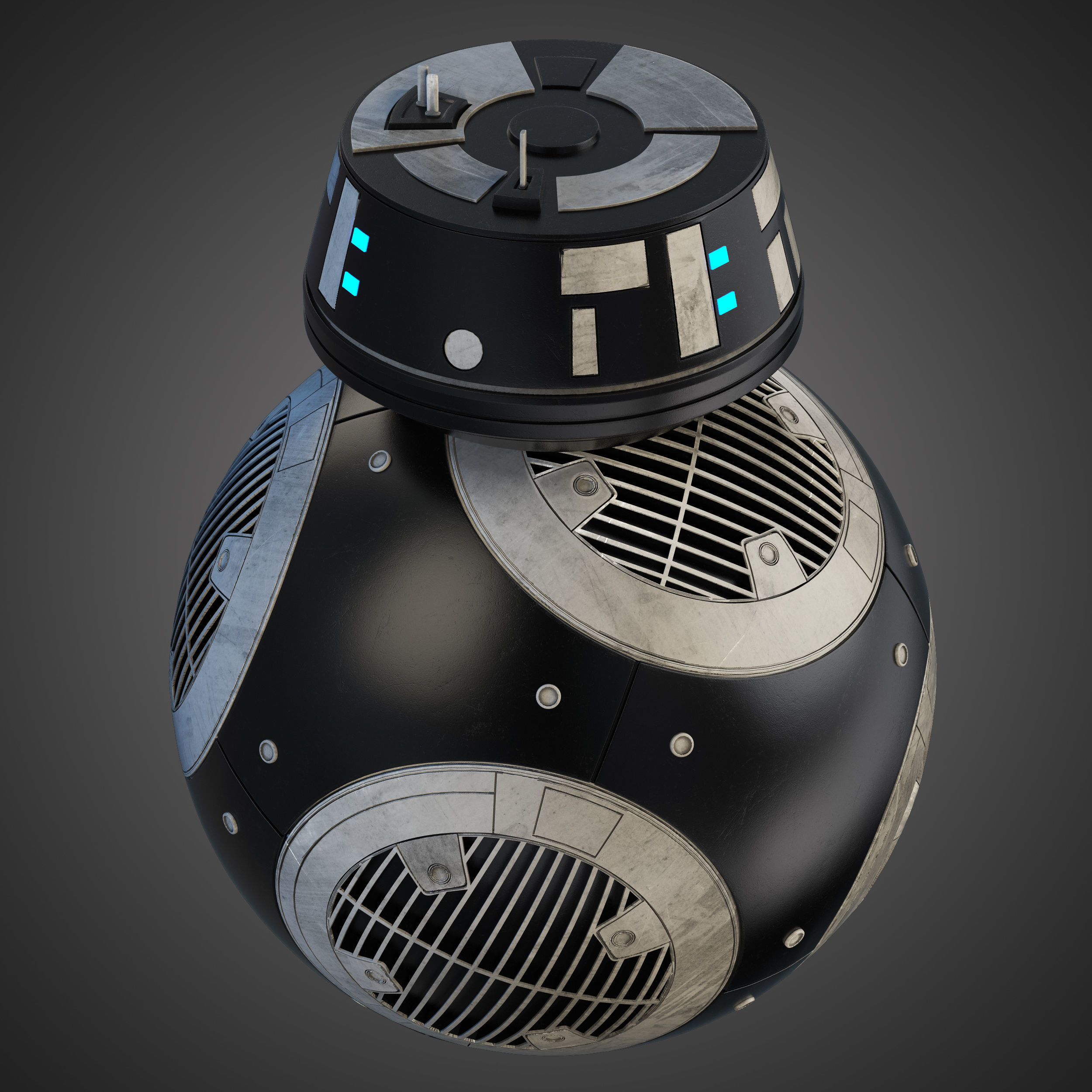 BB-9E Star Wars droid 3D model_3