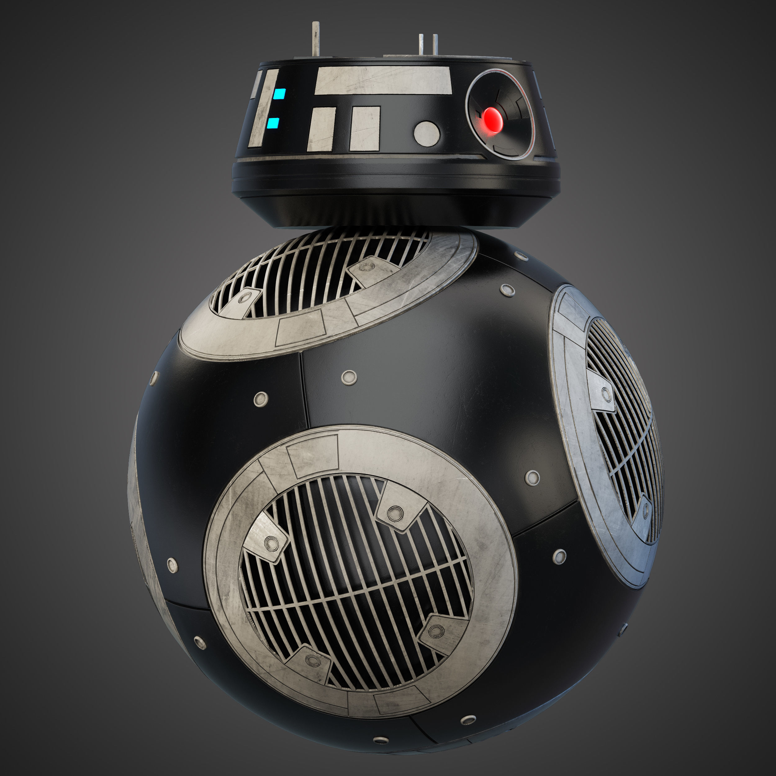 BB-9E Star Wars droid 3D model_7
