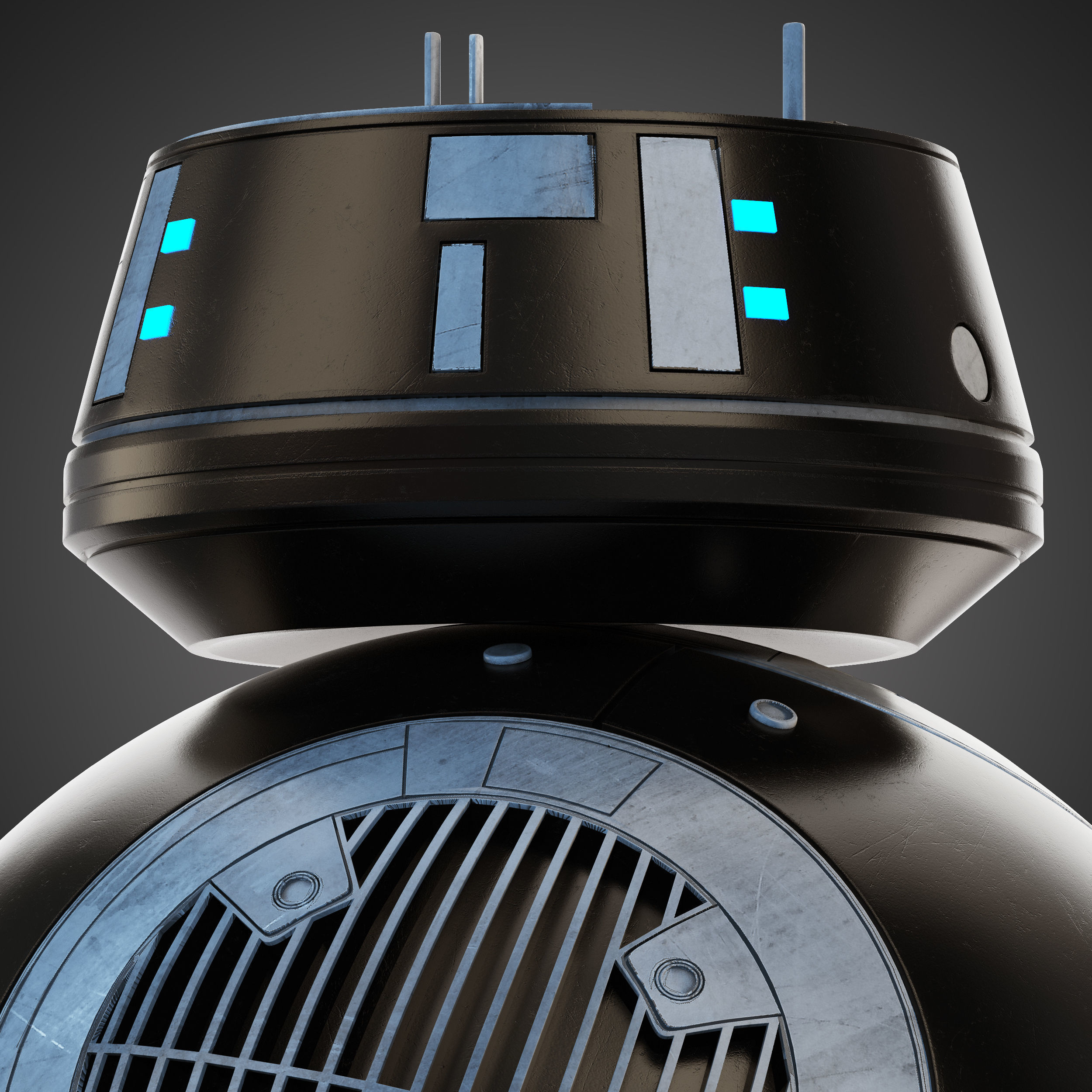 BB-9E Star Wars droid 3D model_9