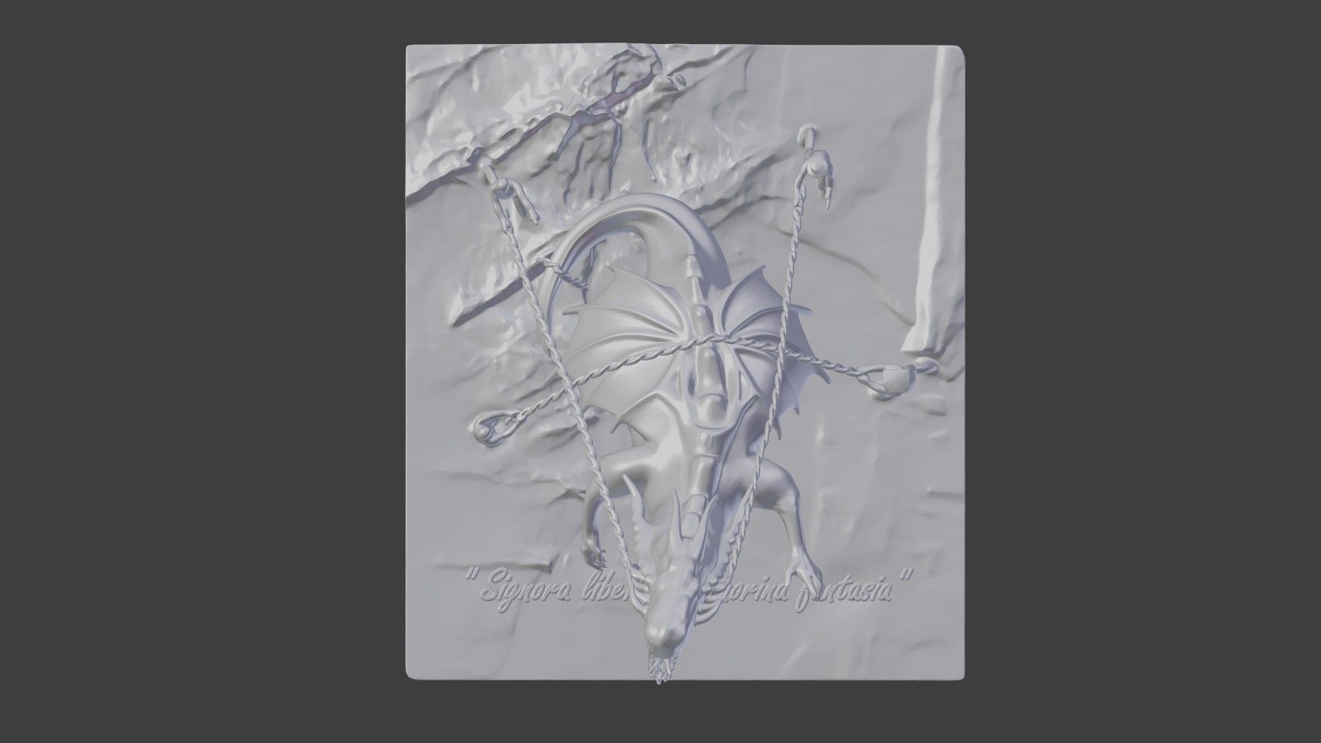 Italian Art - DRAGON IN CHAIN 3D print model_12