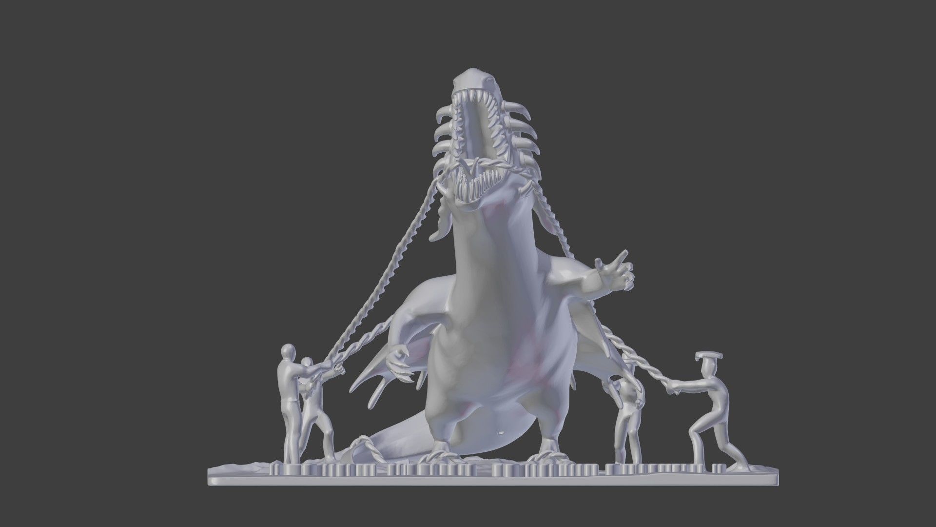 Italian Art - DRAGON IN CHAIN 3D print model_8