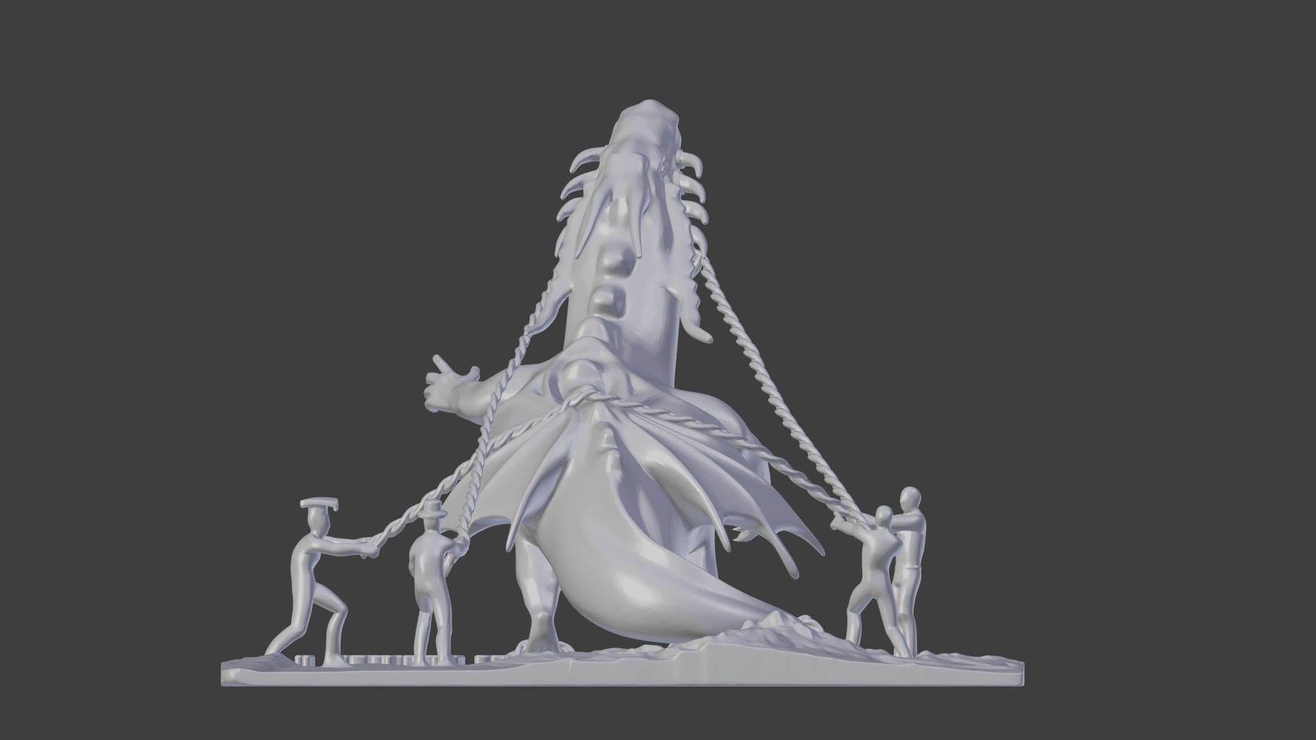 Italian Art - DRAGON IN CHAIN 3D print model_10