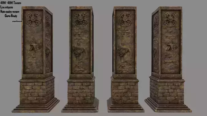 pillar 6 ornate with carvings