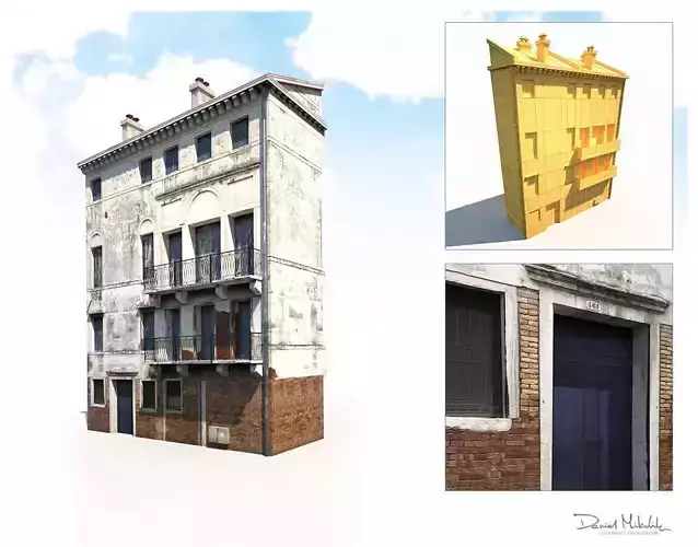 Apartment House 173 Low Poly Low-poly 3D model