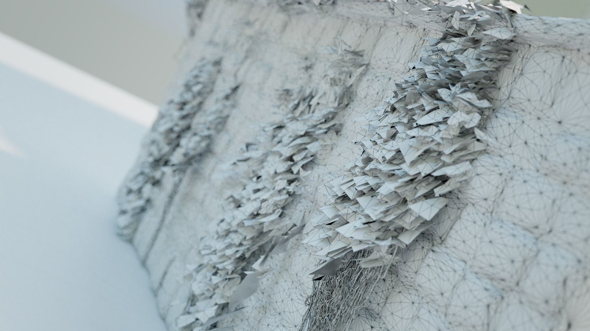 Red brick wall with ivy 3D model_1