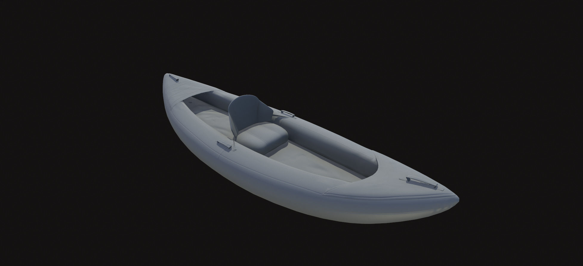 Inflatable Kayak without paddle Low-poly 3D model_12