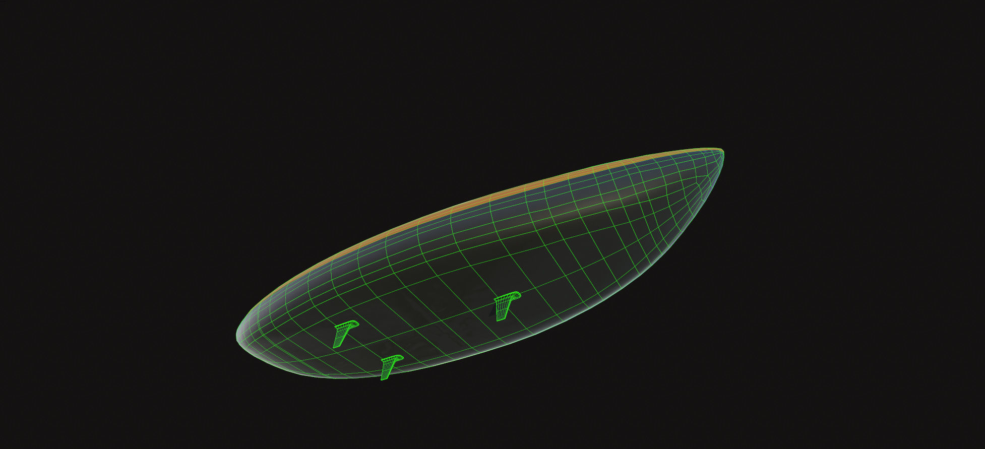 Inflatable Kayak without paddle Low-poly 3D model_7