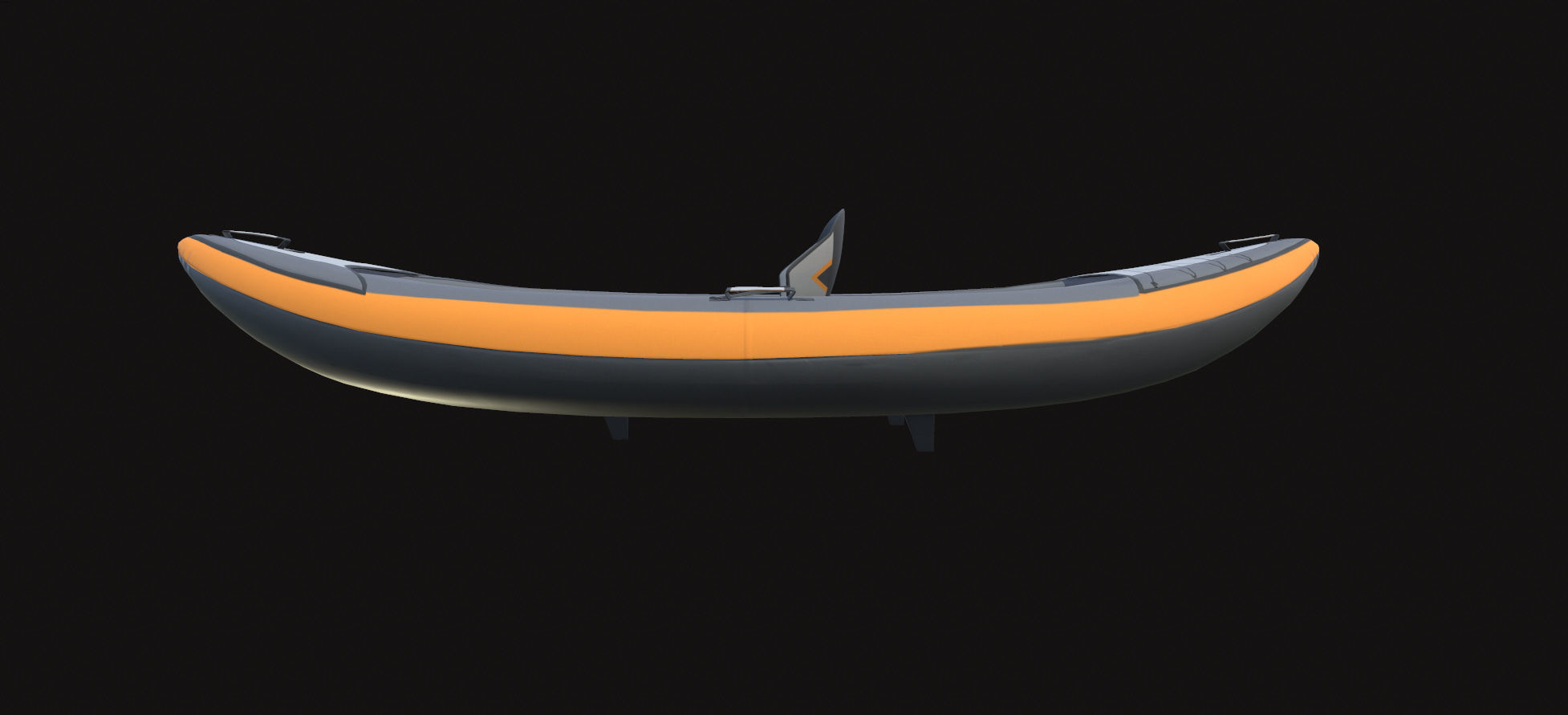 Inflatable Kayak without paddle Low-poly 3D model_10