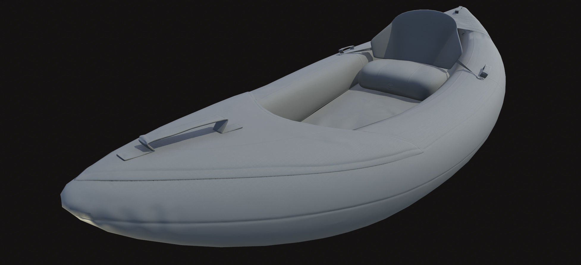 Inflatable Kayak without paddle Low-poly 3D model_15
