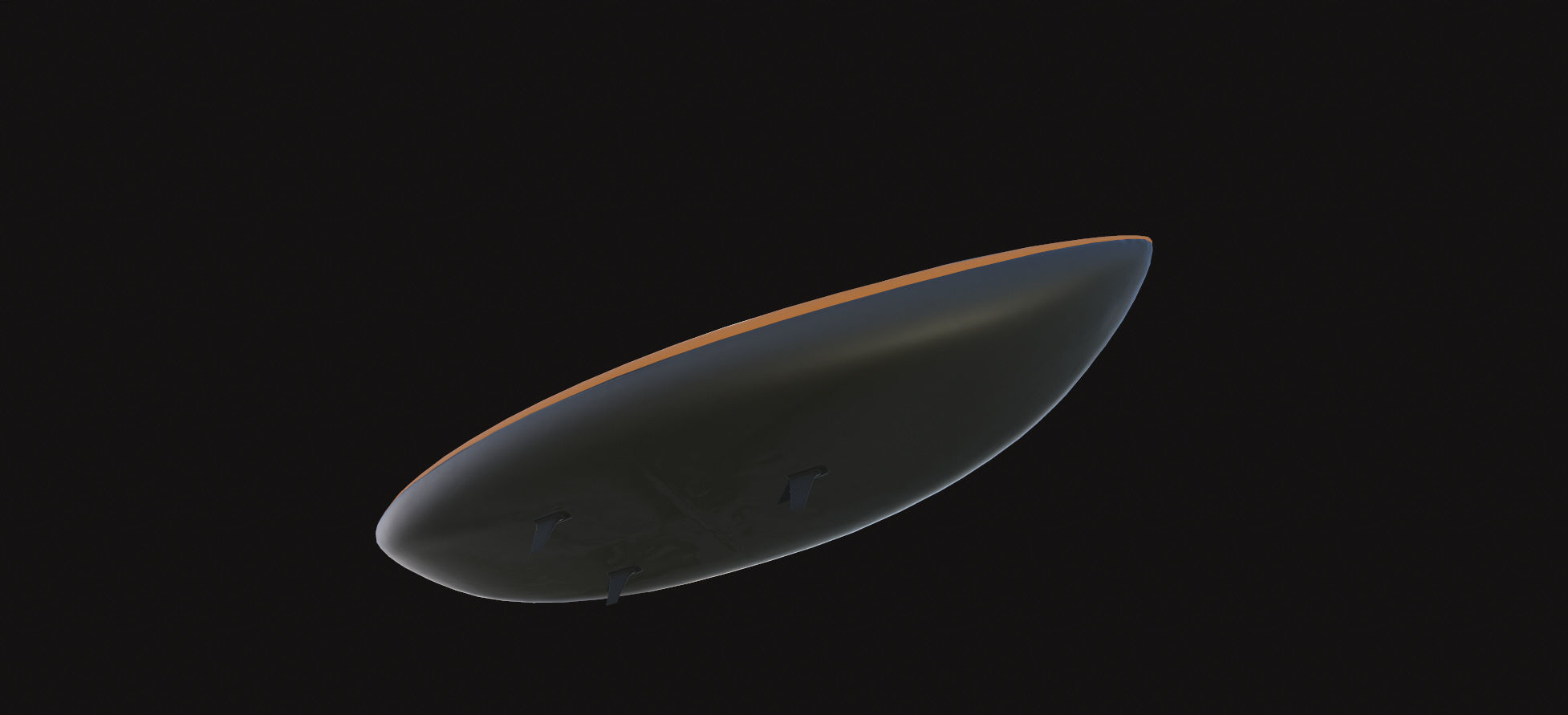 Inflatable Kayak without paddle Low-poly 3D model_6