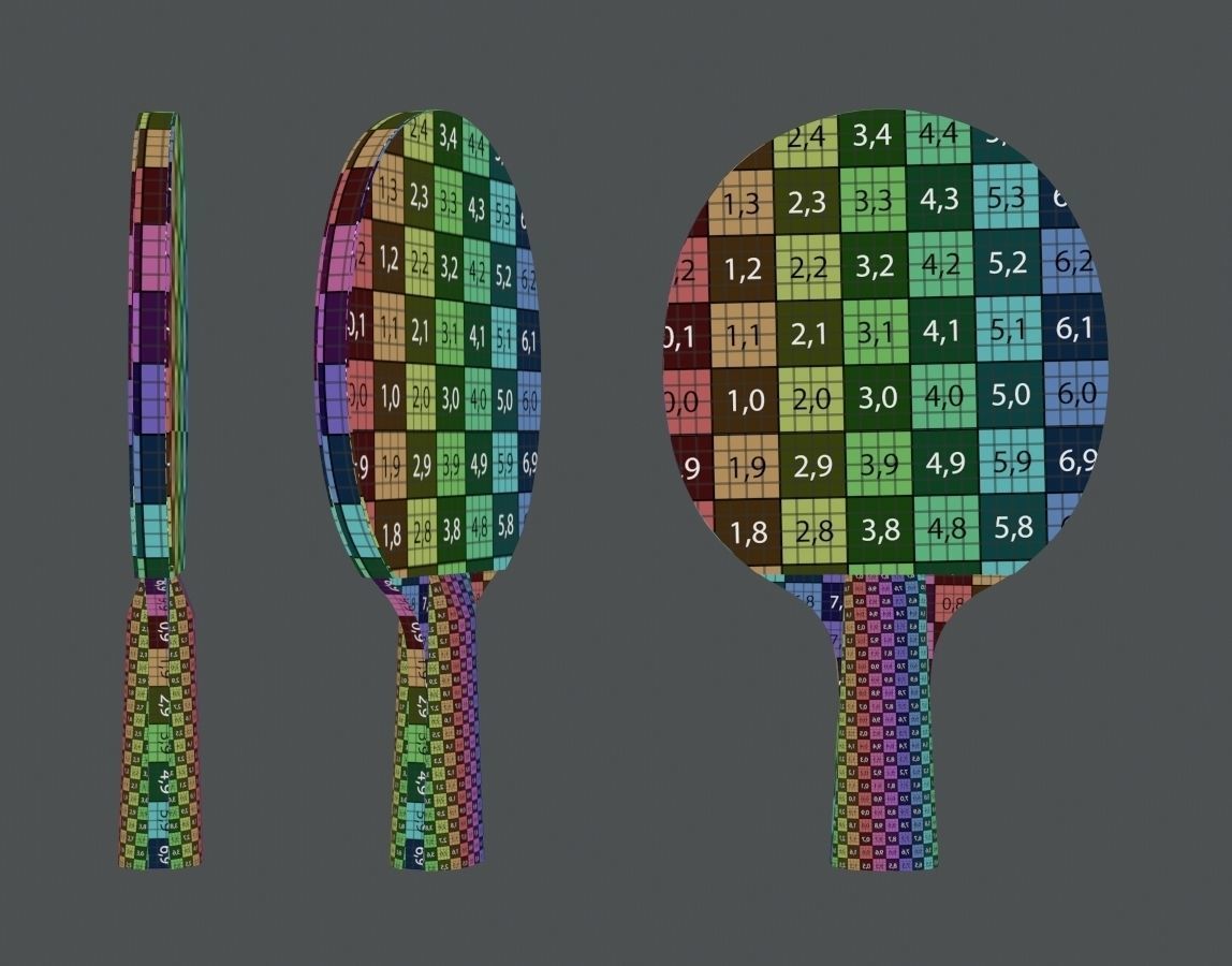 Table Tennis Paddle 3D model_6