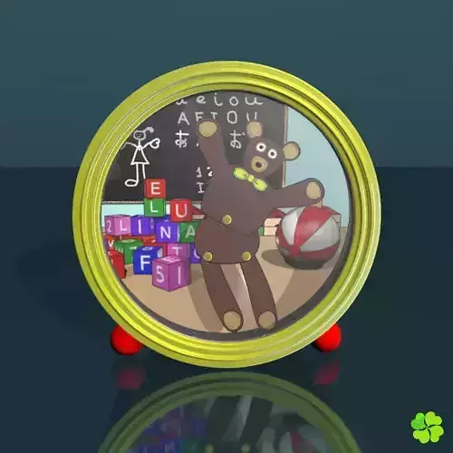 Music box bear rigged low poly Low-poly 3D model