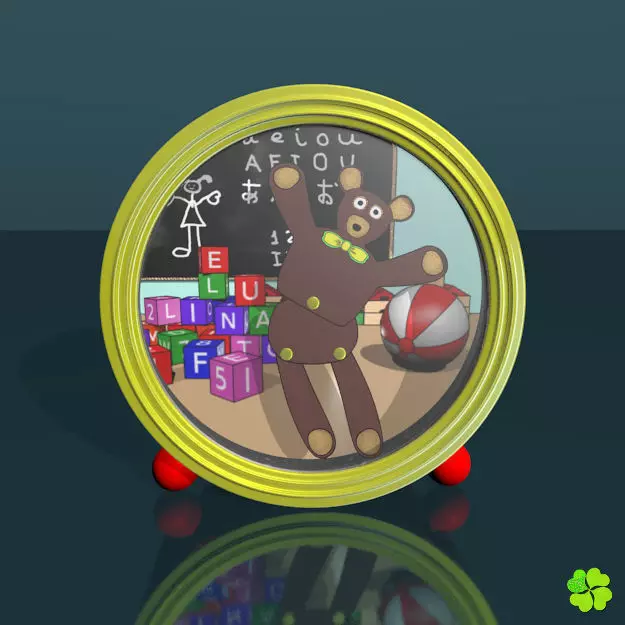 Music box bear rigged low poly Low-poly 3D model