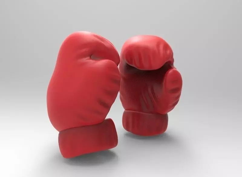 Box Gloves Low-poly 3D model_0