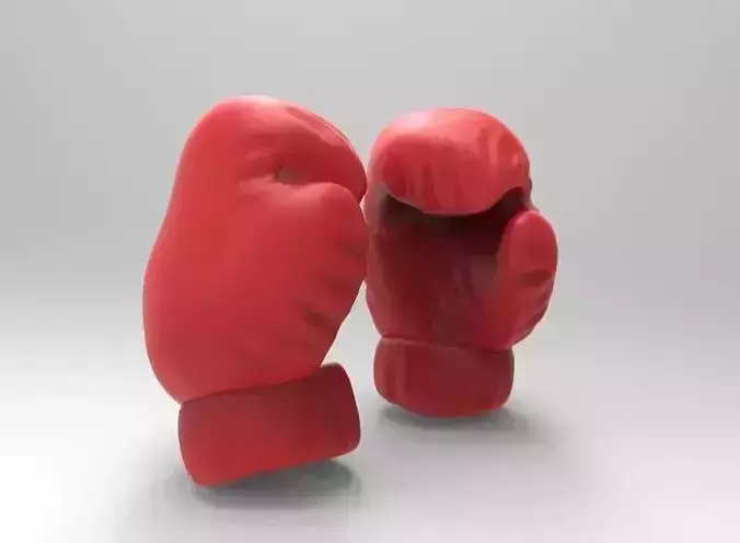 Box Gloves Low-poly 3D model