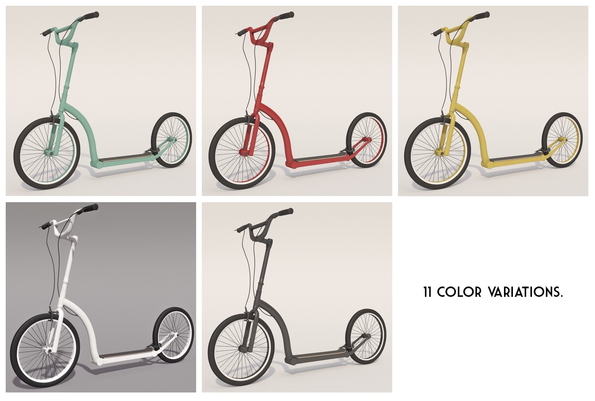 Kick Scooter  3D model_13