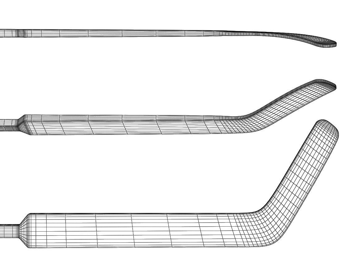 Ice Hockey Goal Stick 3D model_5