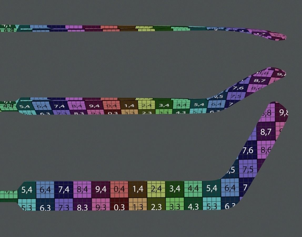 Ice Hockey Goal Stick 3D model_8