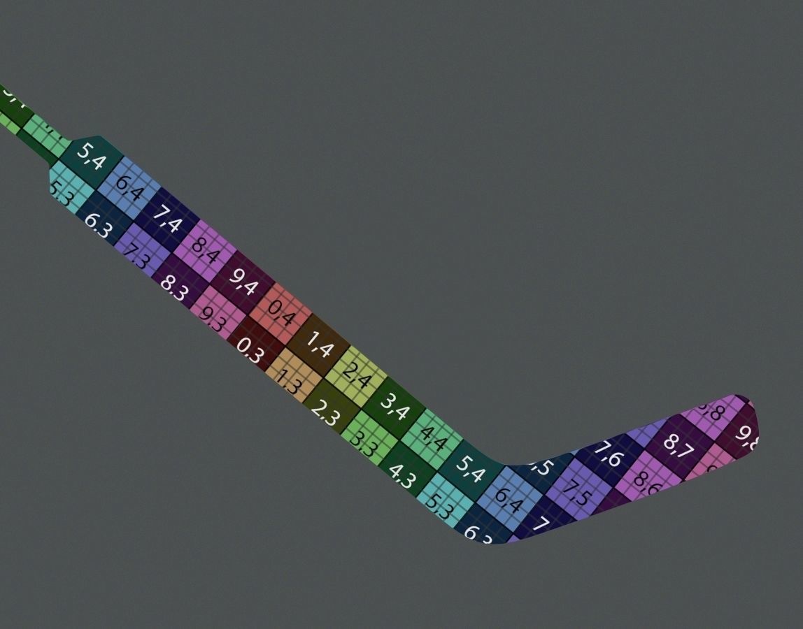 Ice Hockey Goal Stick 3D model_7