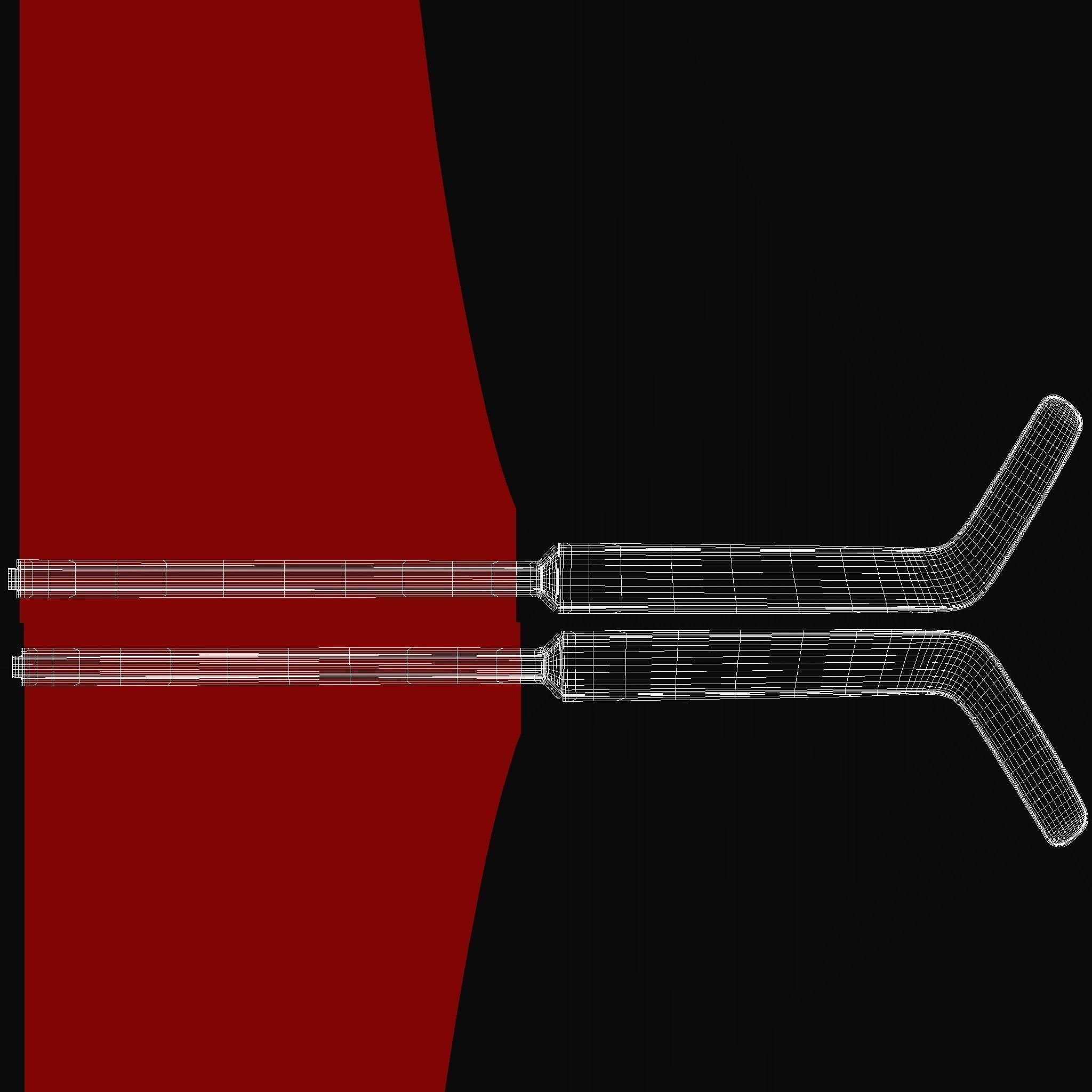 Ice Hockey Goal Stick 3D model_9