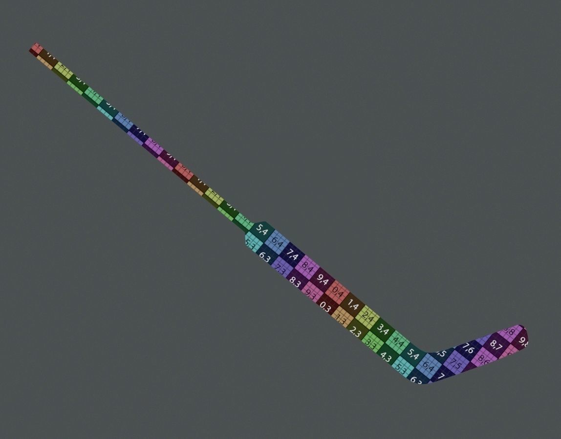 Ice Hockey Goal Stick 3D model_6